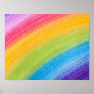 Gemalter Regenbogen Poster