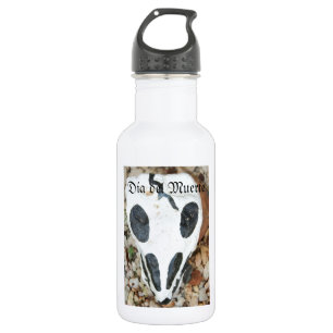 gemalter Schädel dia Del Muerte Edelstahlflasche