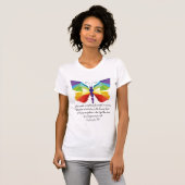 Gemalter Schmetterling mit Vers von Ecclesiastes 3 T-Shirt (Vorne ganz)