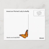 Gemalter Schmetterling ~ Postkarte (Rückseite)