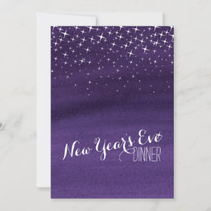 Gemalter Silvester zum Abendessen einladen Einladung