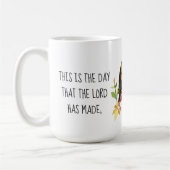 Gemalter Songbird, w Verse aus Psalm 118:24 Kaffeetasse (Links)