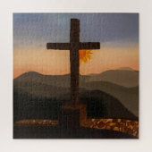 Gemalter Sonnenaufgang an Hübschem Ort. Acryldruck Puzzle (Vertikal)