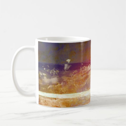 Gemalter Sonnenuntergang Kaffeetasse (Links)