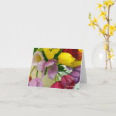 "Gemalter Tulpe-Blumenstrauß " Karte (Gelbe Blume)