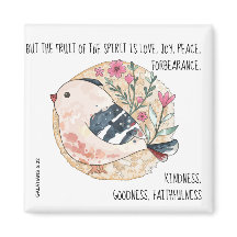 Gemalter Vogel mit Verse über Frieden (Galaten 5:2