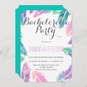 Gemalter Watercolor versieht Einladung (Vorne/Hinten)