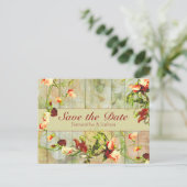 Gemalter Zaun mit Frühlingsblumen Postkarte (Stehend Vorderseite)