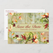 Gemalter Zaun mit Frühlingsblumen Postkarte (Vorne/Hinten)