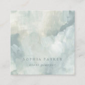 Gemaltes abstraktes | elegantes Minimalistisches Quadratische Visitenkarte (Vorderseite)