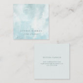 Gemaltes abstraktes | elegantes Minimalistisches Quadratische Visitenkarte (Vorne/Hinten)