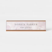 Gemaltes abstraktes | elegantes Minimalistisches Schreibtischnamensplakette (Vorderseite )