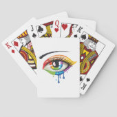 Gemaltes Auge Spielkarten (Rückseite)