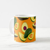 Gemaltes Avocado-Muster Kaffeetasse (Vorderseite Links)