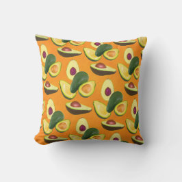 Gemaltes Avocado-Muster Kissen