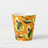 Gemaltes Avocado-Muster Milchtasse (Vorderseite)