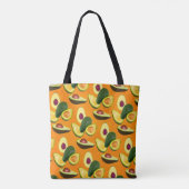 Gemaltes Avocado-Muster Tasche (Rückseite)
