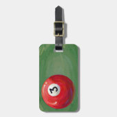 Gemaltes Ball-Muster des Pool-3 Gepäckanhänger (Vorderseite vertikal)