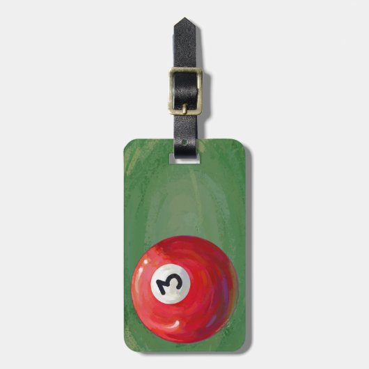Gemaltes Ball-Muster des Pool-3 Gepäckanhänger (Vorderseite vertikal)