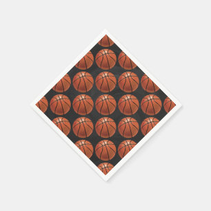 Gemaltes Basketball-Muster Serviette