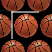 Gemaltes Basketball-Muster Stoff (Kachel)