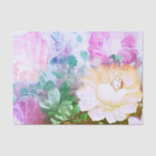 Gemaltes Blumen-Blumenseidenpapier Seidenpapier