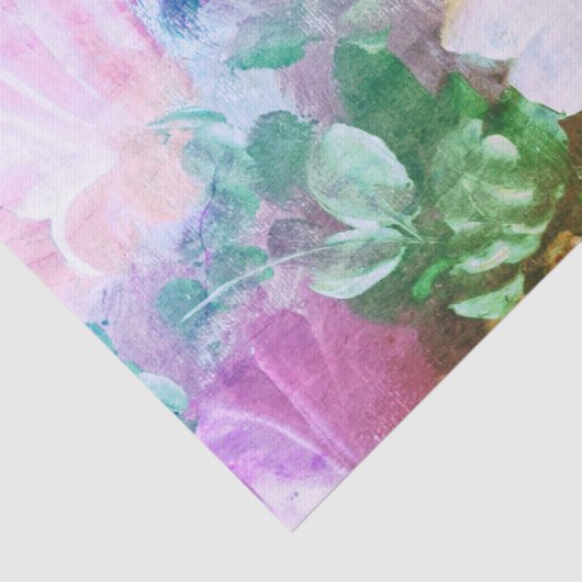 Gemaltes Blumen-Blumenseidenpapier Seidenpapier (Ausschnitt)