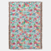 Gemaltes Blumen-Muster Decke (Vorderseite Vertikal)