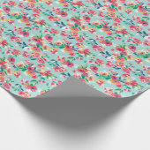 Gemaltes Blumen-Muster Geschenkpapier (Ecke)