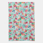 Gemaltes Blumen-Muster Geschirrtuch (Vertikal)