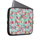 Gemaltes Blumen-Muster Laptopschutzhülle (Vorne Rechts)