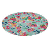 Gemaltes Blumen-Muster Schneidebrett (Ecke)