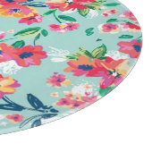 Gemaltes Blumen-Muster Schneidebrett (Ecke)