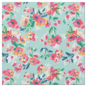 Gemaltes Blumen-Muster Stoff (Nahaufnahme)