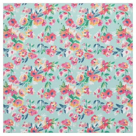 Gemaltes Blumen-Muster Stoff (Muster)