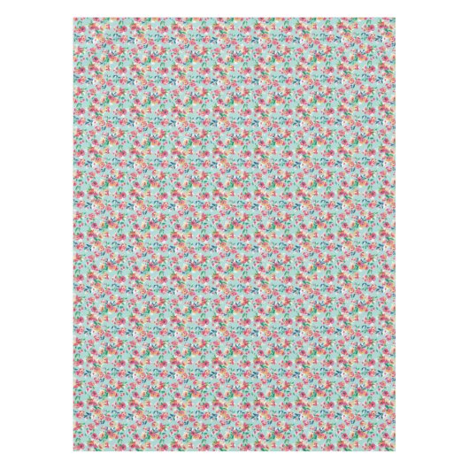 Gemaltes Blumen-Muster Tischdecke (Vorderseite)