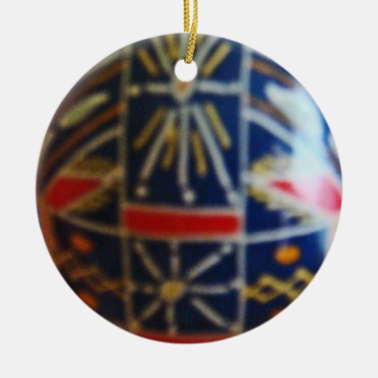 Gemaltes Ei Rd 2 Keramikornament (Vorne)