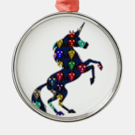 Gemaltes EINHORN-PferdeMärchen navinJOSHI NVN100 Ornament Aus Metall