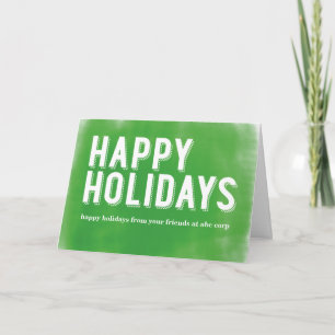 Gemaltes Feiertags-Grün Feiertagskarte