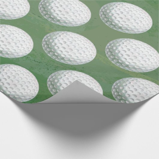 Gemaltes Golfball-Muster Geschenkpapier (Ecke)
