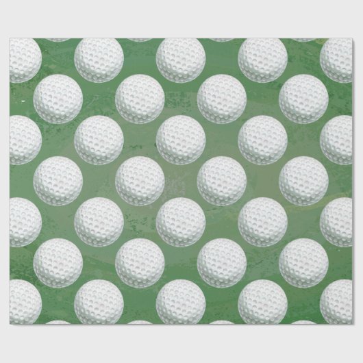 Gemaltes Golfball-Muster Geschenkpapier (Flach)