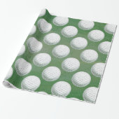 Gemaltes Golfball-Muster Geschenkpapier (Ungerollt)