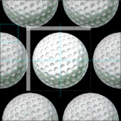Gemaltes Golfball-Muster Stoff (Kachel)