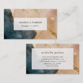 Gemaltes Imitat Gold und neutrale Person des Visitenkarte (Vorne/Hinten)