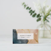 Gemaltes Imitat Gold und neutrale Person des Visitenkarte (Stehend Vorderseite)