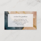 Gemaltes Imitat Gold und neutrale Person des Visitenkarte (Rückseite)