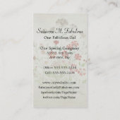 Gemaltes Pechnelken-Blumen-Blumenstrauß-Vintages Visitenkarte (Rückseite)