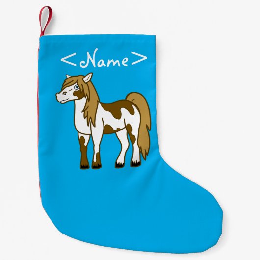 Gemaltes Pferd Kleiner Weihnachtsstrumpf (Vorderseite)