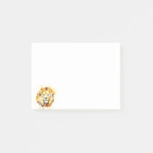 Gemaltes Porträt des Löwes Post-it Klebezettel