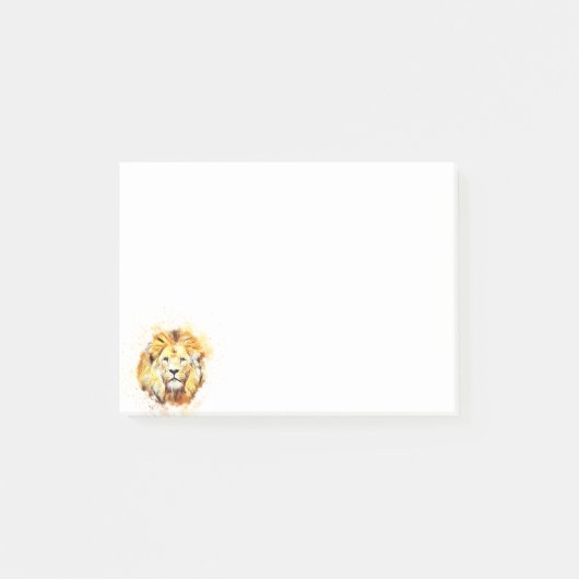 Gemaltes Porträt des Löwes Post-it Klebezettel (Vorderseite)